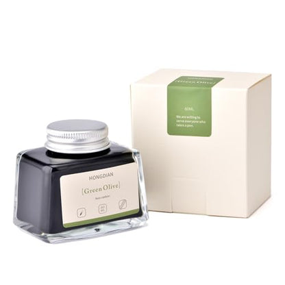 Hongdian Fountain Pen Bottled Ink Green Oliver Color