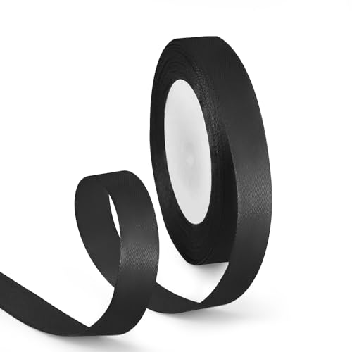 5 8 Inch 25 Yards Satin Ribbon Black