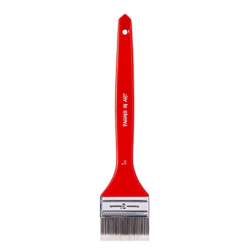 Flat Paddle Paint Brush Set with Long Handle (10 Count)