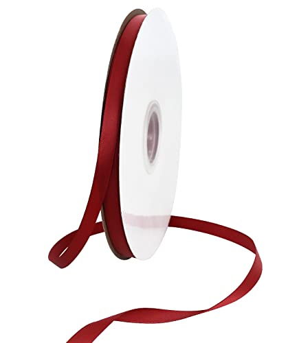 100yds 3 8 Inch Burgundy Satin Ribbon for Craft Gifts Wrapping (300 Foot)