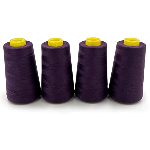 4 Cones of 3000 Yards Each Spool Thread for All Purpose (36000 Foot)