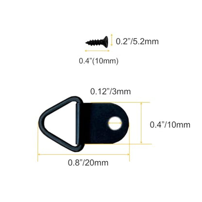 100 Pack Small Metal Triangle Ring Picture Hangers (100 Count)