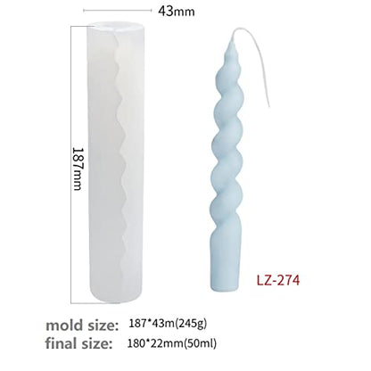 2 Pack Spiral Twist Candle Mold