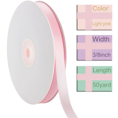 3 8 Inch Light Pink Ribbon 50Yards