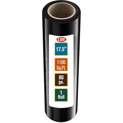Stretch Wrap 17.5 Inch 80 Gauge Shrink Wrap Black