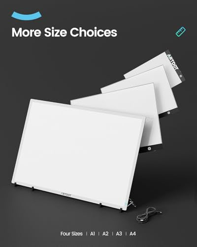 A1 Large LED Light Pad for Diamond Painting AC Powered Light Board Kit Adjustable Brightness Light Box Drawing for 5D Diamond Painting Kits