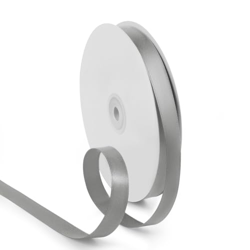 5 8 Inch 100 Yards Satin Ribbon Silver
