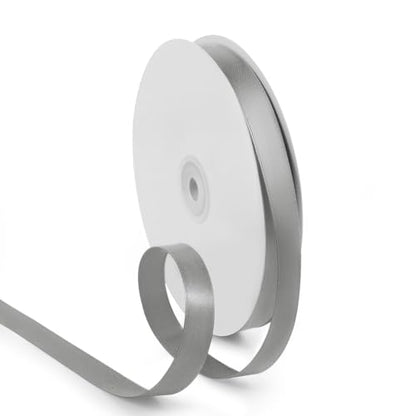 5 8 Inch 100 Yards Satin Ribbon Silver