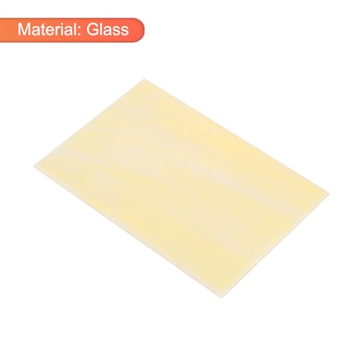 2 Pcs Stained Glass Sheet Mosaic Tile 7.9 Inch x 5.9 Inch Light Brown Stained Glass Sheets for Crafts DIY Art Project