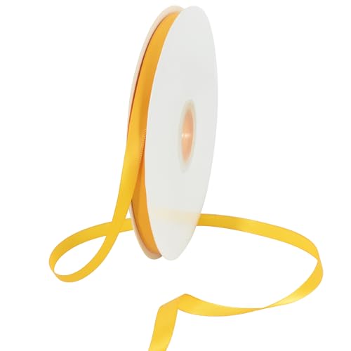 100yds 3 8 Inch Yellow Satin Ribbon for Craft Gifts Wrapping