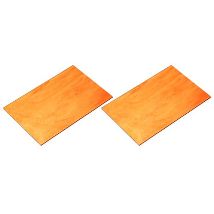2 Pcs Stained Glass Sheet Mosaic Tile 7.9 Inch x 5.9 Inch Orange Stained Glass Sheets for Crafts DIY Art Project