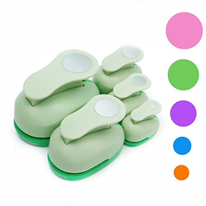 Circle Punch Craft Hole Punch for Paper Crafting 5 Different Size (5 Count)
