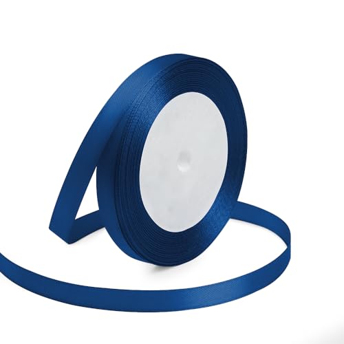 3 8" x 25 Yards Navy Blue Satin Ribbon Crafts Gift Wrapping