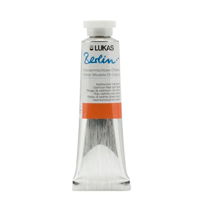 Berlin Pro Artists Water Mixable Oil Paint 37 ml Tube Cadmium Red Light Hue