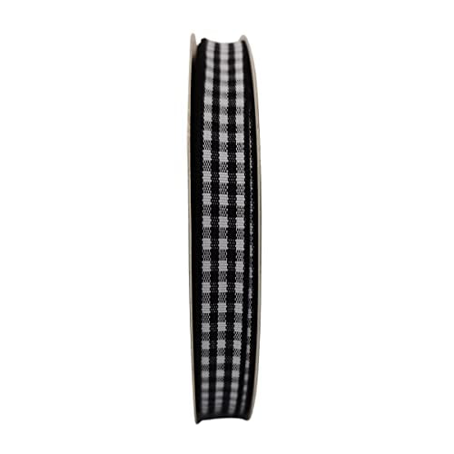 Buffalo Check Ribbon Black and White Gingham Ribbon 25 Yards for Crafts 3 (75 Foot)