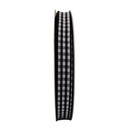 Buffalo Check Ribbon Black and White Gingham Ribbon 25 Yards for Crafts 3 (75 Foot)