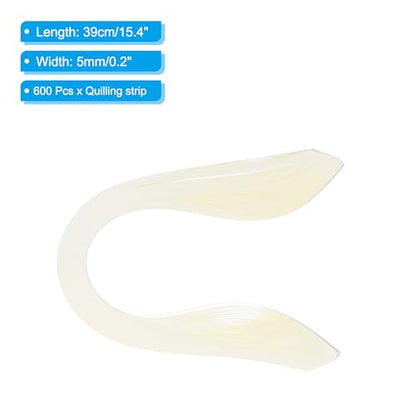 Quilling Strips Paper 600pcs 5mm 39cm Origami Paper Quilling Kits for Art DIY Craft Christmas