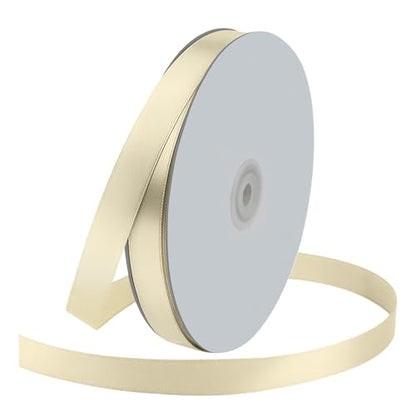 5 8" x 100 Yards Ivory Satin Ribbon Crafts Gift Wrapping