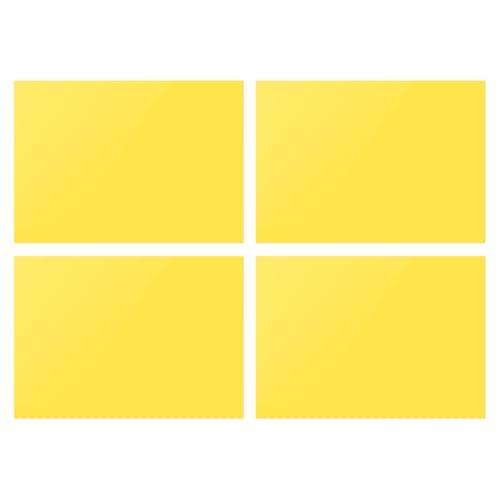 4Pcs Correction Gel Light Filter Overlay Transparent Plastic PVC Sheets Yellow for Photo