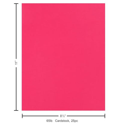 PA Paper Accents Stash Builder Cardstock 8.5" x 11" Vivid Pink