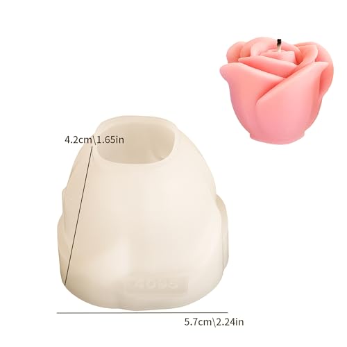 2 Pack Rose & Succulent Silicone Molds for Candle Making & Home Decor (2 Count)