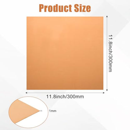 Pure Copper Sheet 12”x 12”x 0.04”