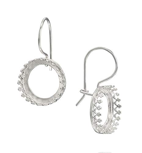 925 Sterling Silver Earring Setting (2 Count)