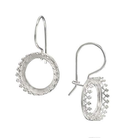 925 Sterling Silver Earring Setting (2 Count)