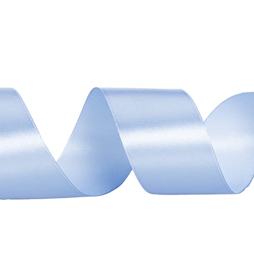 1 1 2 Inch Sky Blue Solid Satin Ribbon for Gift Wrapping (150 Foot)