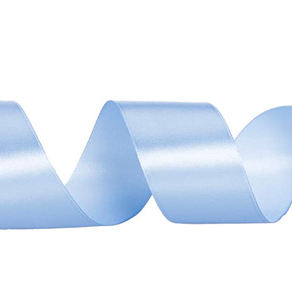 1 1 2 Inch Sky Blue Solid Satin Ribbon for Gift Wrapping (150 Foot)