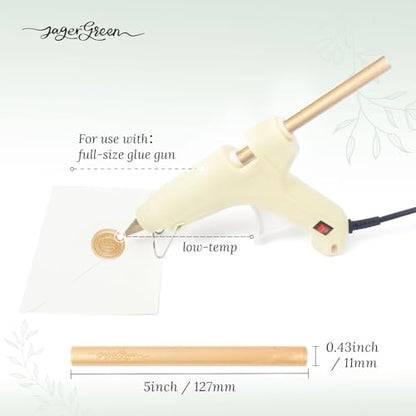 8 Pcs 11mm Gold Glue Gun Wax Seal Sticks for Envelopes Seal (8 Count)