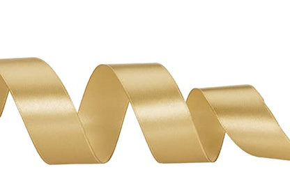 1 Inch Champaign Gold Solid Satin Ribbon for Gift Wrapping (150 Foot)