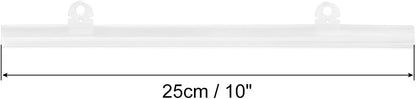 MECCANIXITY PVC Poster Hanger Rail Poster Strip Bar 25cm/10inch Clear with Clips for Poster, Map, 4 Set