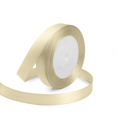5 8" x 25 Yards Ivory Satin Ribbon Crafts Gift Wrapping