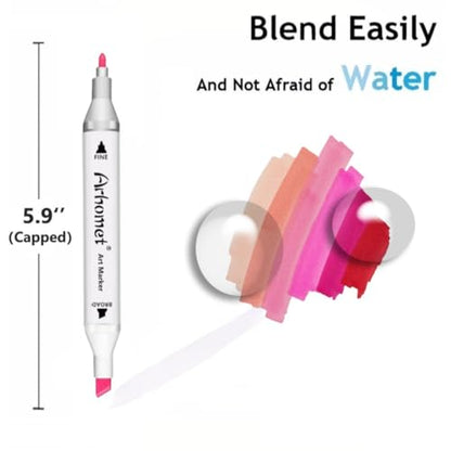 6pcs Pink Alcohol Markers Set (6 Count)