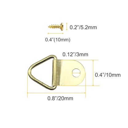 100 Pack Small Metal Triangle Ring Picture Hangers (100 Count)