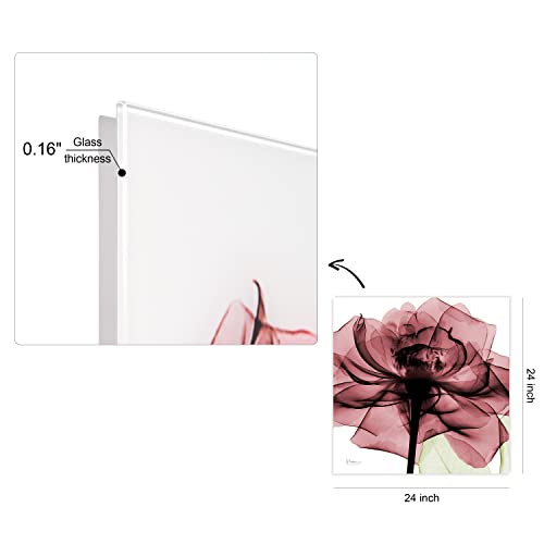 Frameless Free Floating Tempered Glass Panel Graphic Wall Art Ready to Hang