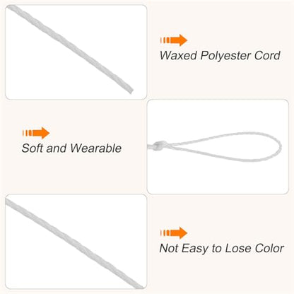 Waxed Cord 0.45mm Waxed Thread 87 Yard Wax String Leather Cord for Bracelet Making