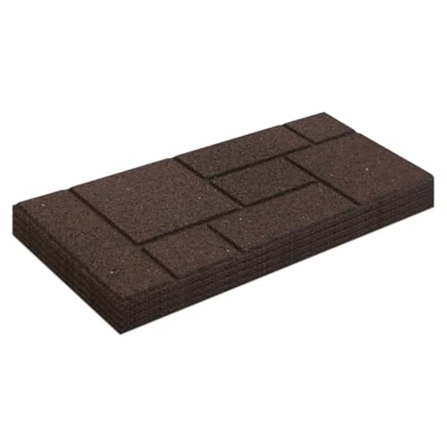 4 Pack 24”x10” Fake Cobblestone Rubber Stair Treads