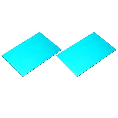 2 Pcs Stained Glass Sheet Mosaic Tile 7.9 Inch x 5.9 Inch Blue Stained Glass Sheets for Crafts DIY Art Project