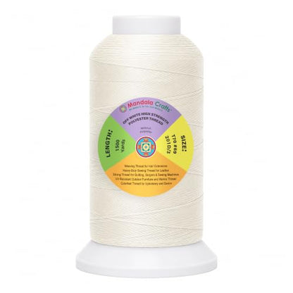 Off White Tex 70 Polyester Heavy Duty Thread for Upholstery