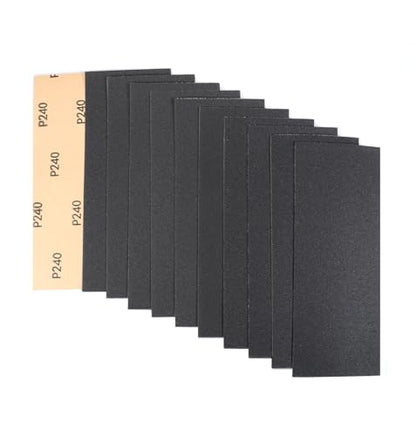 30Pcs 9 x 3.6 Inchs 240 Grit Wet and Dry Handmade Universal Sanding Sheets
