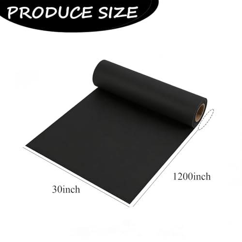 Black Wrapping Paper Roll 30"x 1200" Craft Packing Paper for Moving Shipping