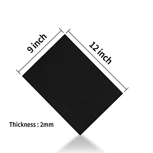 Black Foam Sheets Crafts 9x12 Inch 2mm Eva Craft Foam Paper for Crafts Project Preschoolers Classroom Scrapbooking DIY Cosplay (10 Count)
