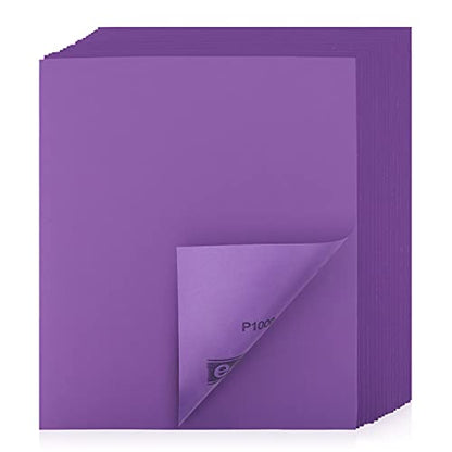 1000 Grit Sanding Sheets 20 PCS 9 x 11 Inch Purple Alumina (20 Count)