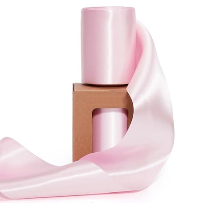 Light Pink Satin Ribbon 3 Inch x 10 Yards Double Faced