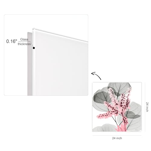 Frameless Free Floating Tempered Glass Panel Graphic Wall Art Ready to Hang