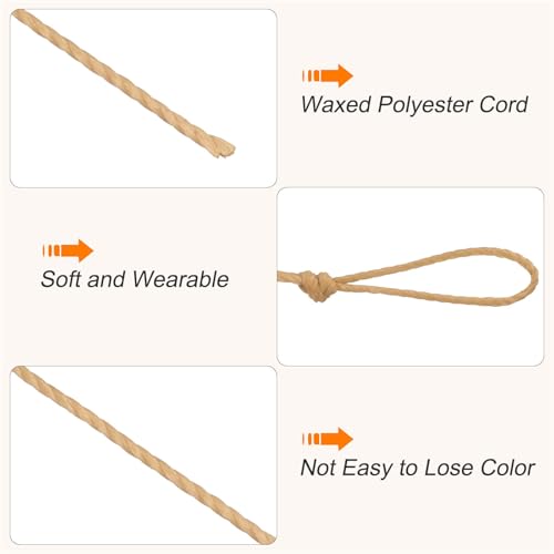 Waxed Cord 0.45mm Waxed Thread 87 Yard Wax String Leather Cord for Bracelet Making