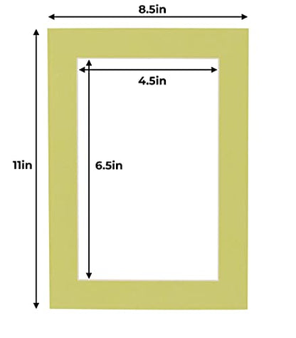 5x7 Mat for 8.5x11 Frame (25 Count)