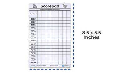 Mexican Train and Chicken Foot Dominoes Score Pad